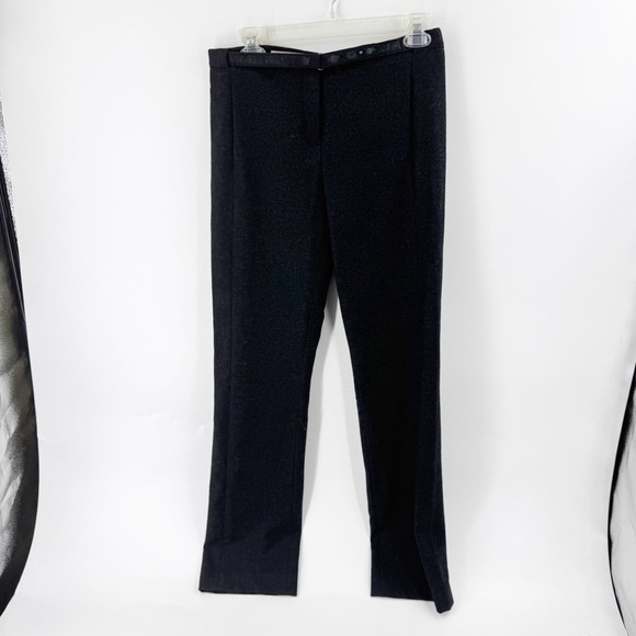 ✅ JIL SANDERS BLACK WOOL STRAIGHT LEG Black Trousers SIZE 34 - Picture 1 of 7